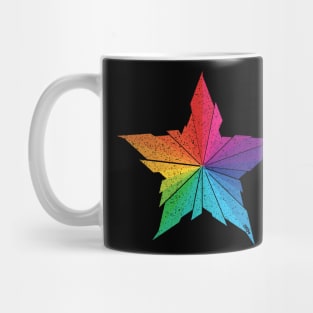 Rainbow Star Leaf Mug